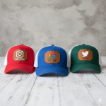 Personalized Cap with Engraved Leather Patch