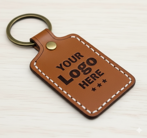 stitched-leatherette-keychain-with-custom-logo-engraving