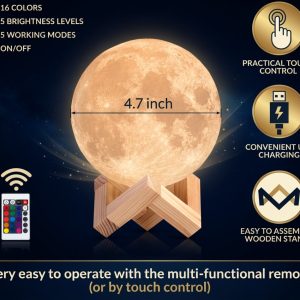 Mind-glowing 3D Moon Lamp