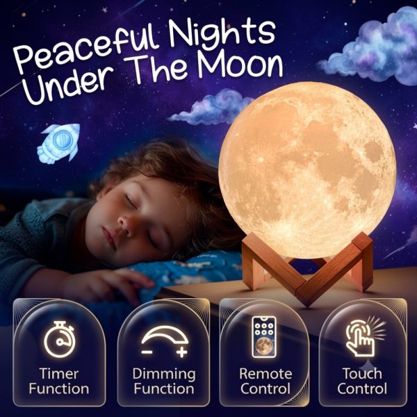 Mind-glowing 3D Moon Lamp