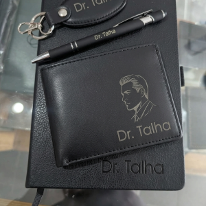 Personalized leather gift set