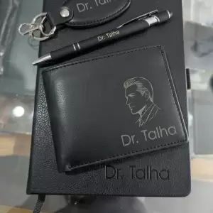 Personalized leather gift set