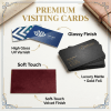 Premium multi-finish custom business cards stack mockup