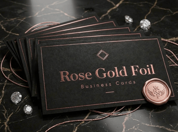 Rose Gold, Midnight Black visiting card