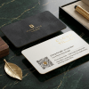 Solid Eco Black Ink, Standard Square Visiting Card
