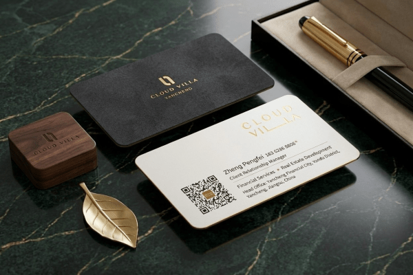 Solid Eco Black Ink, Standard Square Visiting Card