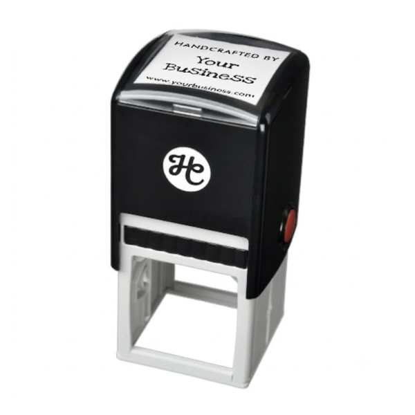 square self-inking business stamp