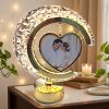 Customized LED Crystal Moon Lamp with Heart Photo Frame
